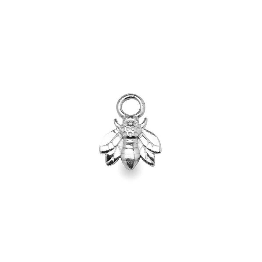 Abeille 9k solid white gold bee charm for hinged segment earring