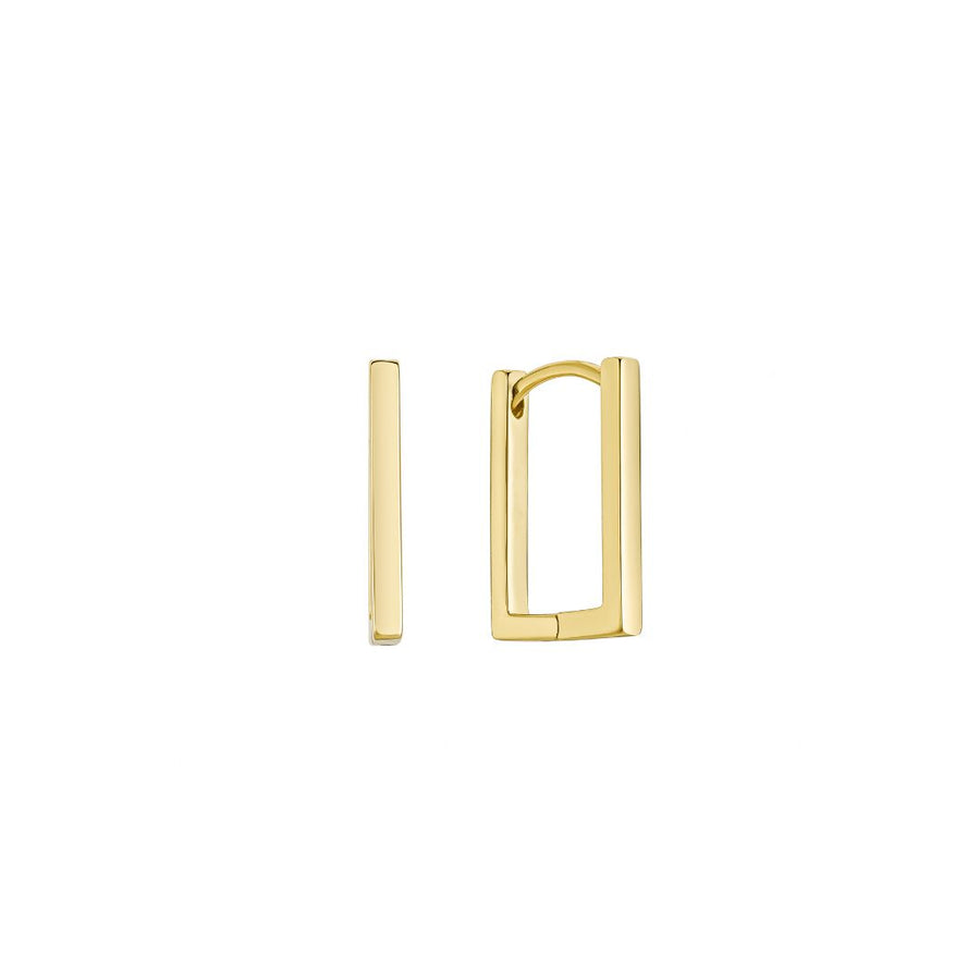 Artus yellow gold plated large hoop earring
