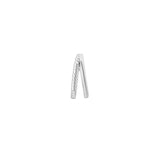 Melliza white gold plated large hoop earring - Helix & Conch