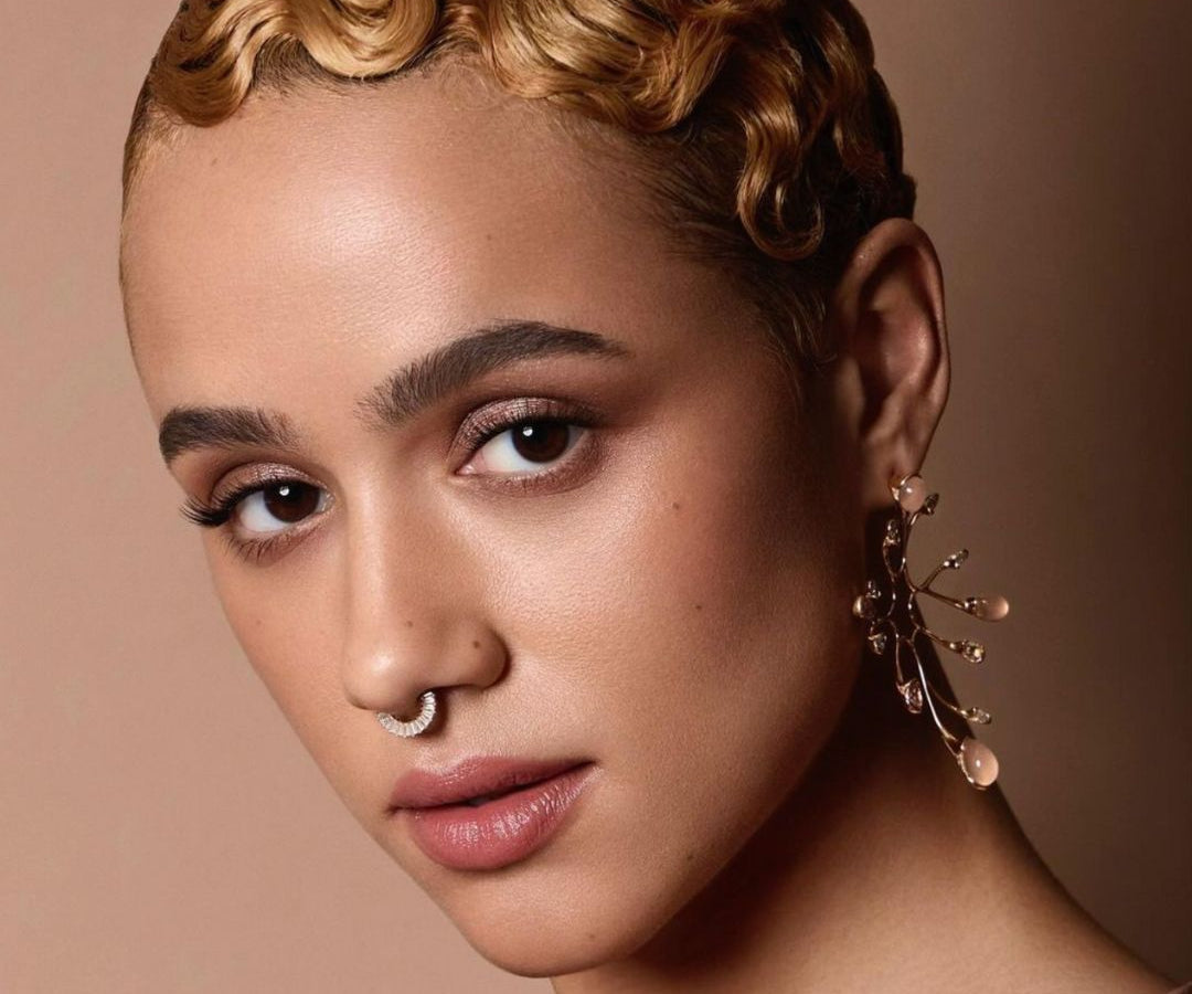 Royale 14k solid white gold single Daith earring - Helix & Conch