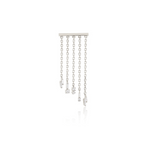 Cascade white gold crystal chandelier stud climber - Helix & Conch
