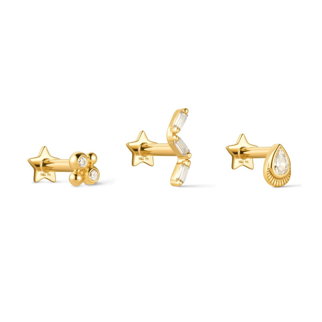 Verso Solid Gold Stacking Set