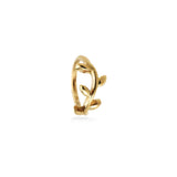 Vides 9k large solid yellow gold vine hinged segment single earring for conch