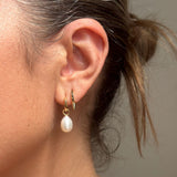 Noir Spike Huggie Hoop - Gold