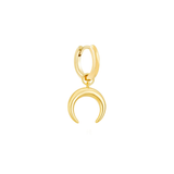 Selene yellow gold horn jewellery charm - Helix & Conch