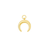 gold selene horn charm for jewellery - Helix & Conch
