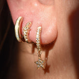venus opal huggie hoop earring - Helix & Conch