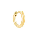 Minima yellow gold huggie hoop single earring - Helix & Conch