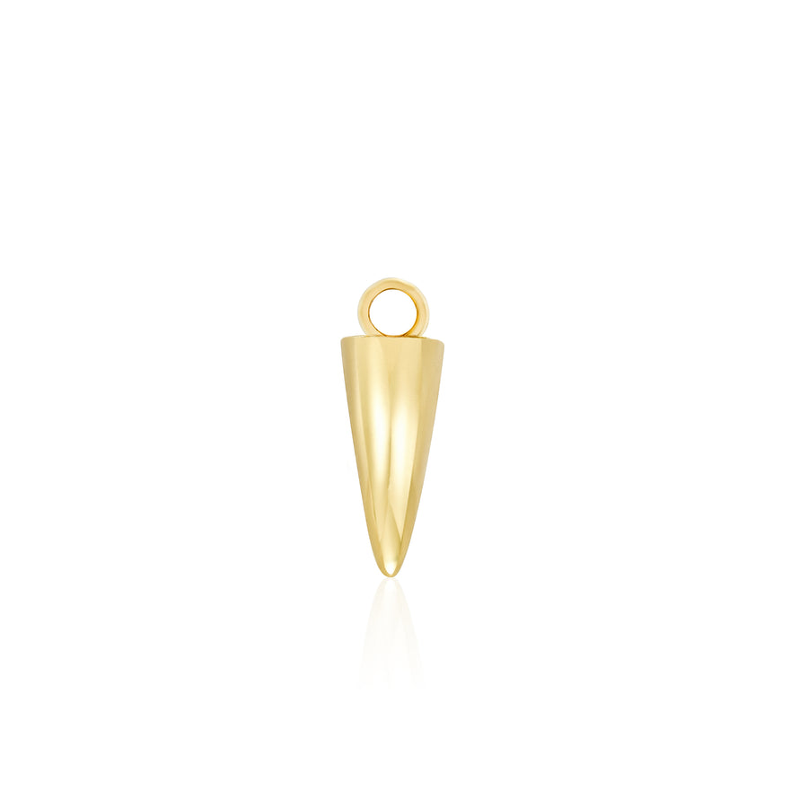 Athena single yellow gold plated spear charm