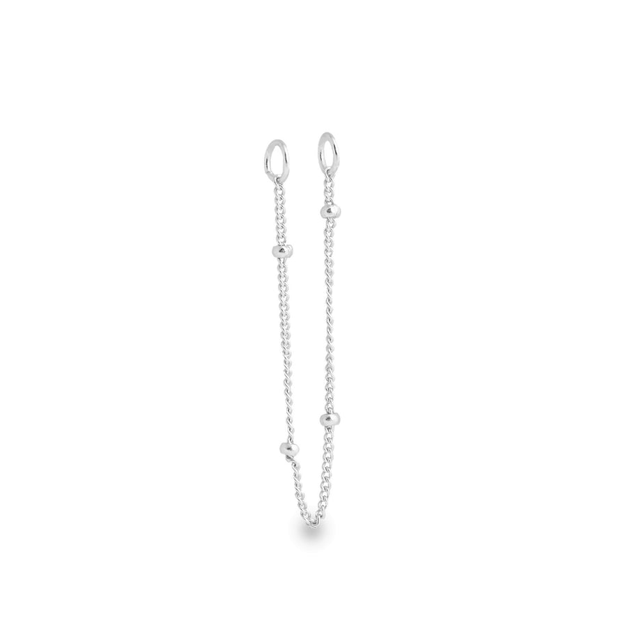 Catena white gold satellite chain charm for stud earrings