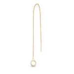 Hilo yellow gold single threader earring - Helix & Conch