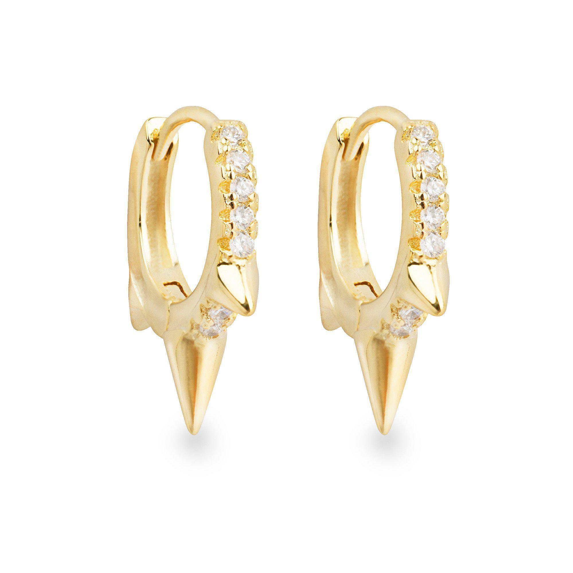 Picchi gold spike huggie hoop earring - Helix & Conch