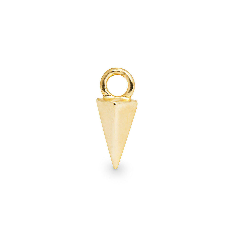 Picco 9k solid yellow gold tiny spike charm for hinged segment earring