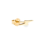 Centella 14k solid yellow gold lightning bolt single stud earring - Helix & Conch