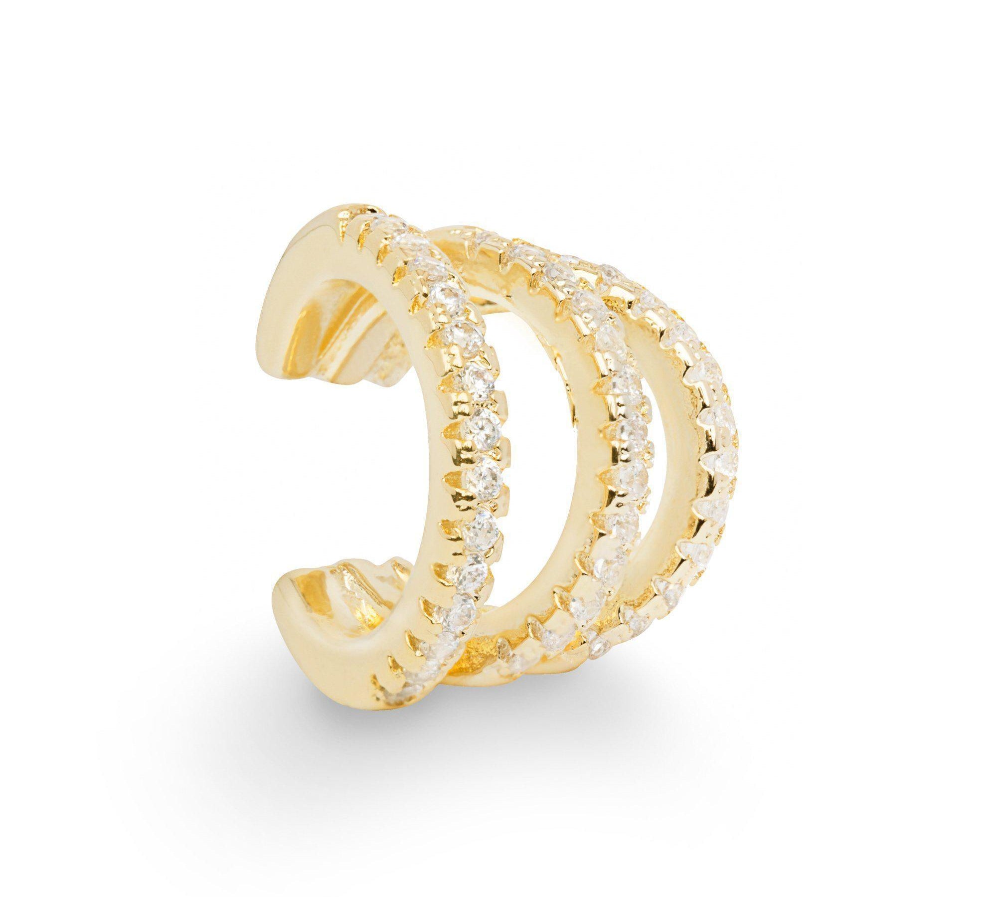 Stretta single gold ear cuff - Helix & Conch