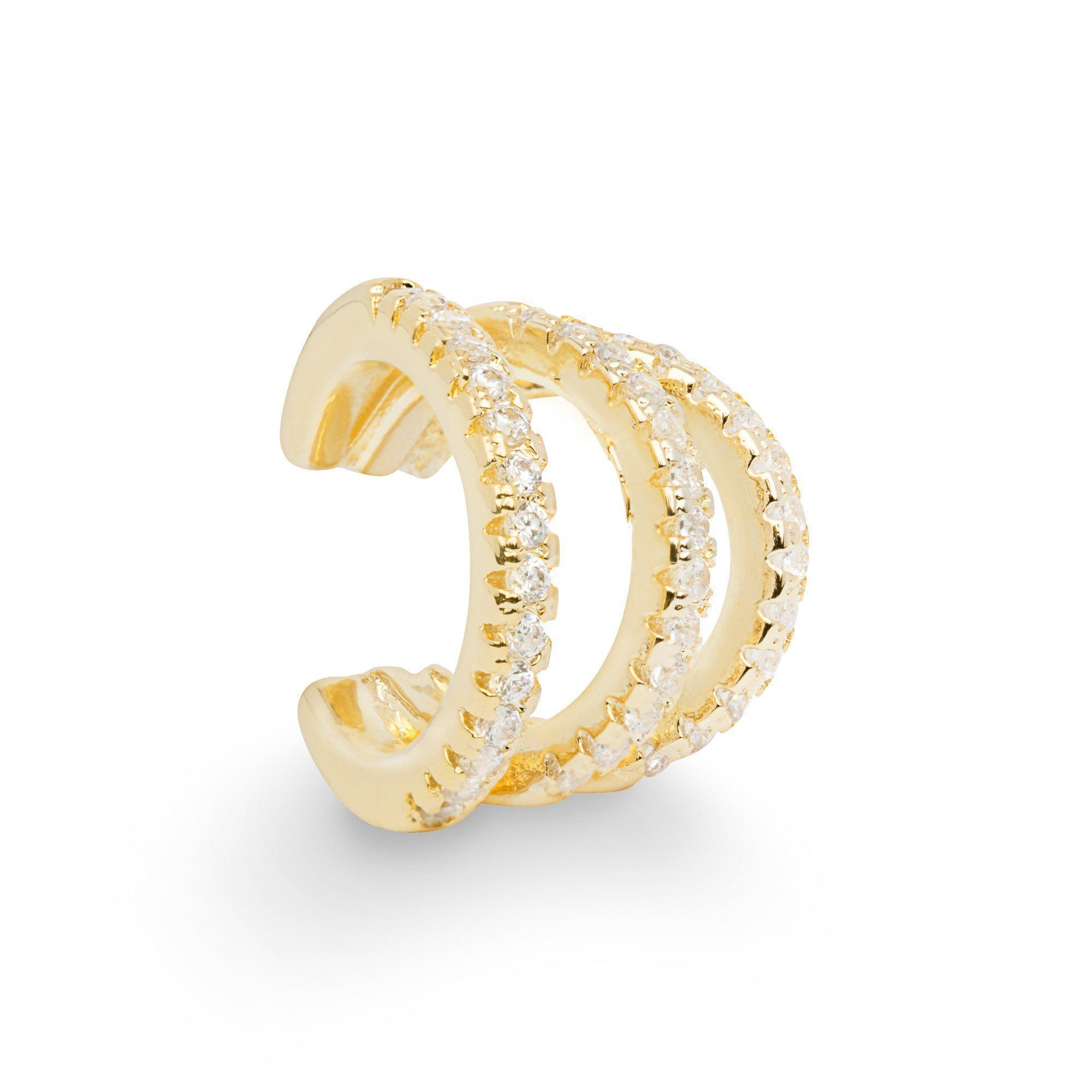Stretta single gold ear cuff - Helix & Conch