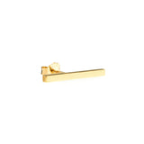Barette 14k solid yellow gold long bar single stud earring - Helix & Conch